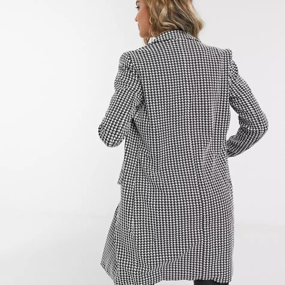 ASOS JDY Tailored Jacket in Mono Houndstooth size small - Picture 4 of 8